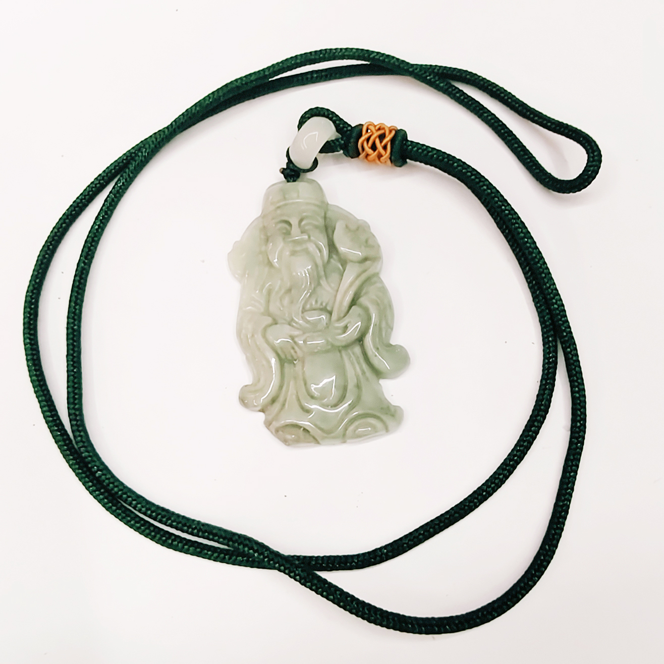 財神爺{緬甸玉}中國結項鍊【十方】155152