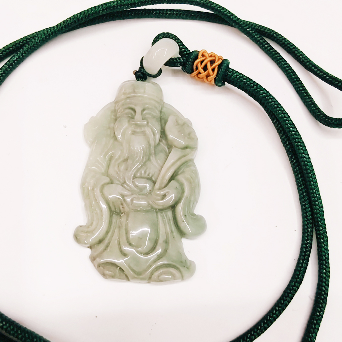 財神爺{緬甸玉}中國結項鍊【十方】155152