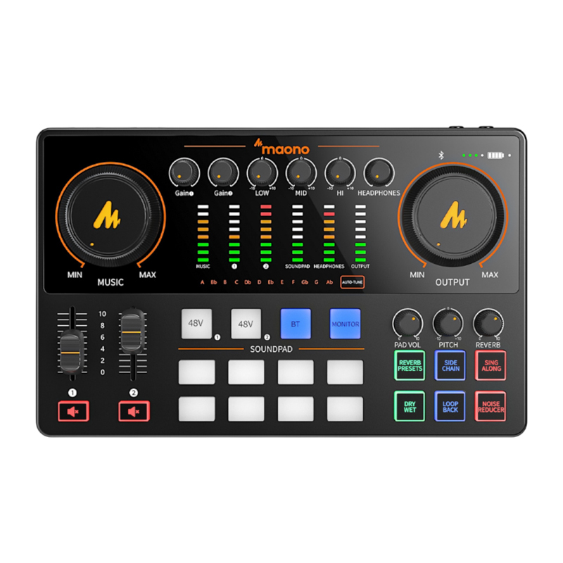 MAONO E2 Gen 2 二代 Podcast 錄音介面｜雙軌/藍牙伴奏