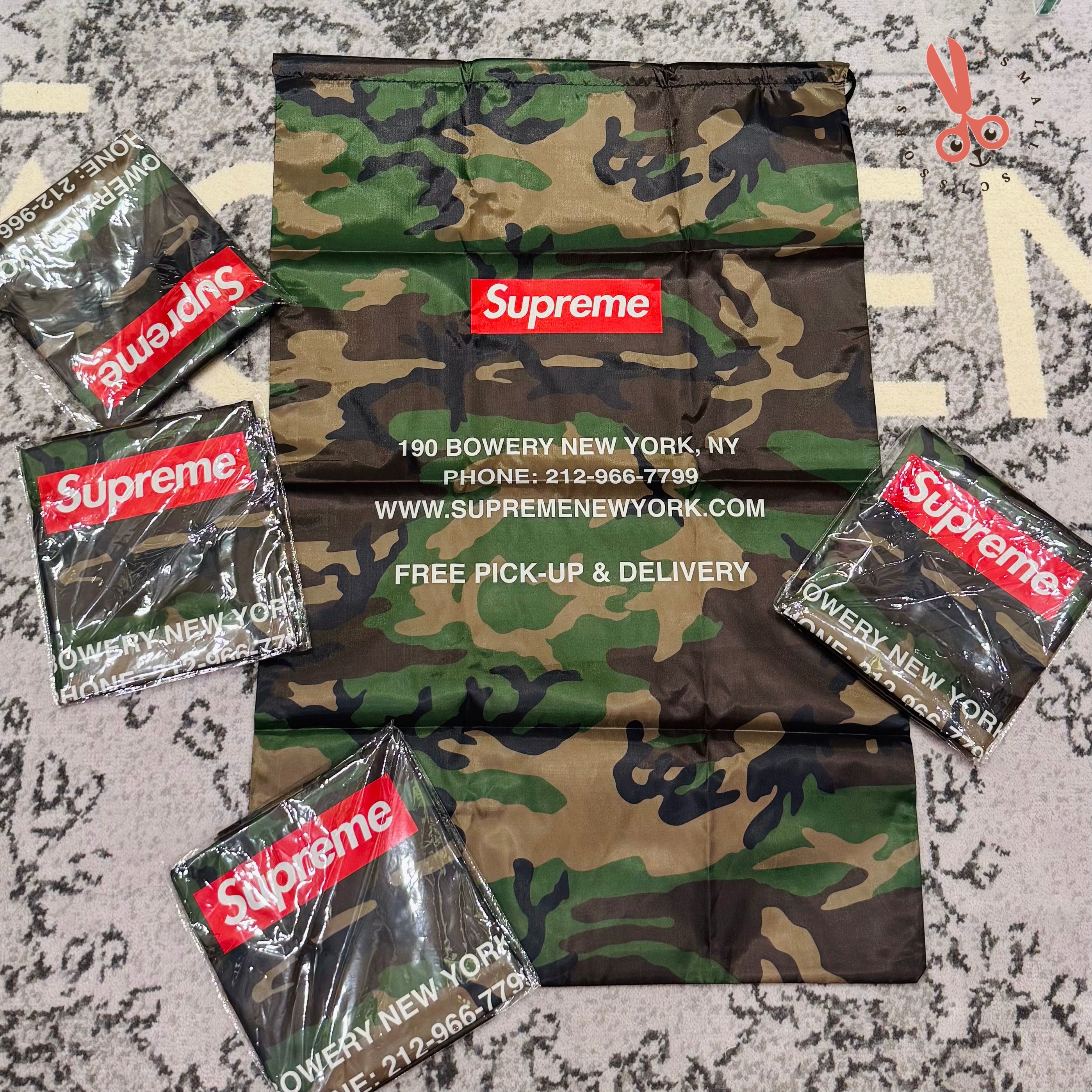 Supreme FW25  Laundry Drawstring Bag 洗衣袋 季節性迷彩收納袋、多用途包