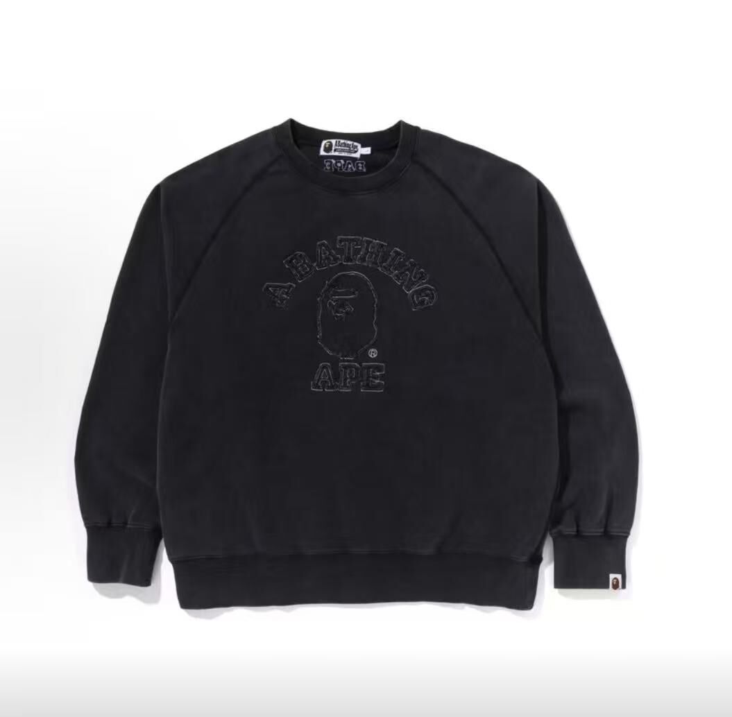 BAPE 水洗胸前貼花LOGO大學T (3色)