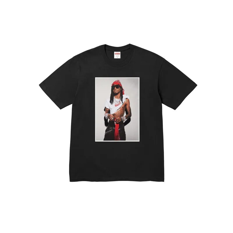 SUPREME PLAYBOI CARTI TEE PHOTO TEE FW25 照片TEE 黑色