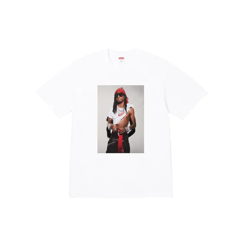 SUPREME PLAYBOI CARTI TEE PHOTO TEE FW25 照片TEE 白色