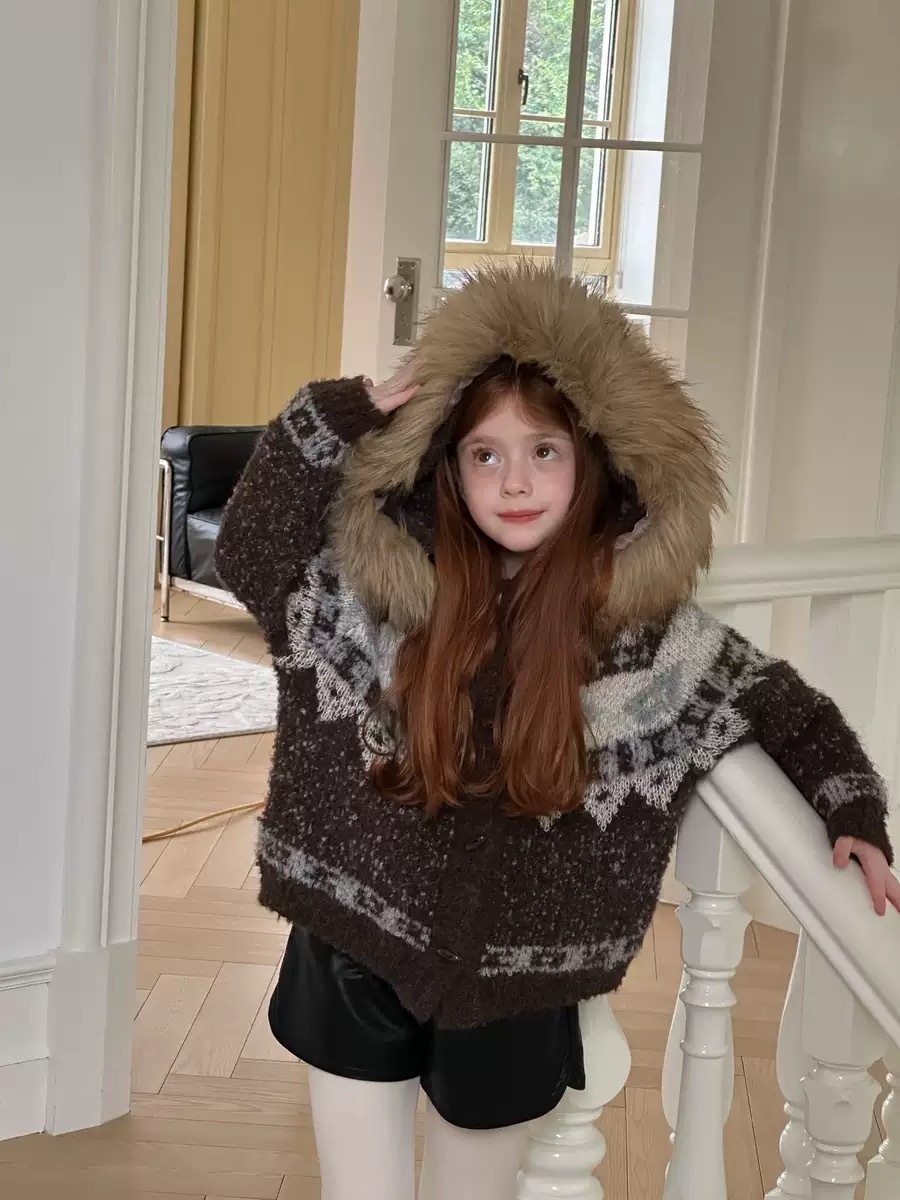 加厚保暖雪花外套