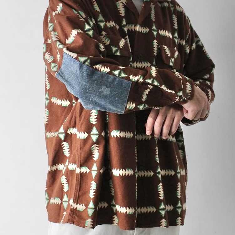 10/4 RELEASE: BOWWOW 2025 A/W NAVAJO PRINT FLANNEL SHIRT AGED - PRE ORDER ITEM (預訂中)