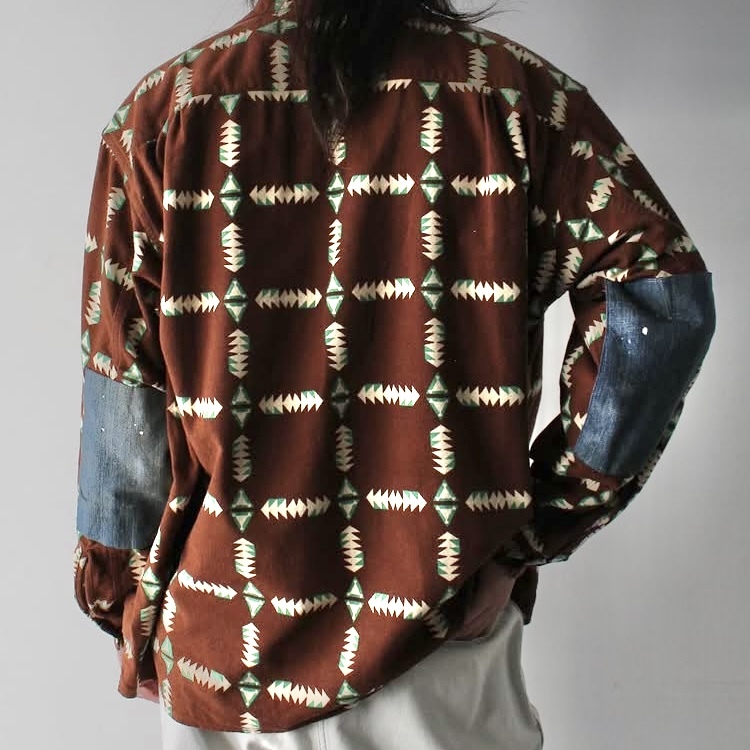 10/4 RELEASE: BOWWOW 2025 A/W NAVAJO PRINT FLANNEL SHIRT AGED - PRE ORDER ITEM (預訂中)