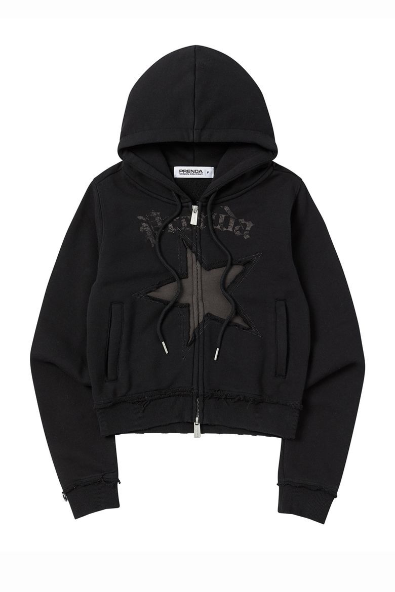 PRENDA STAR CUT-OFF HOOD ZIP-UP