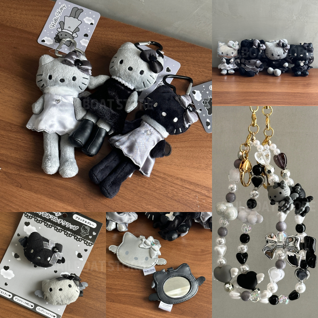 #現貨供應 三麗鷗 凱蒂貓 hello kitty 灰色系列 長腿 90s 風格升級 吊飾娃娃