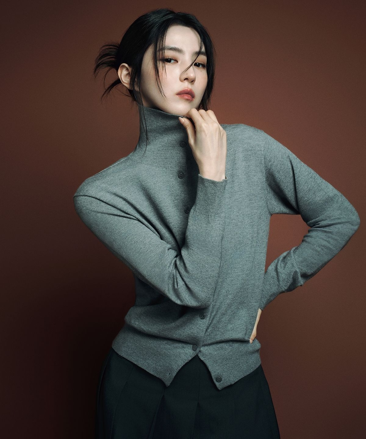 MUSINSA STANDARD WOMAN WOMEN'S ESSENTIAL HIGH NECK CARDIGAN