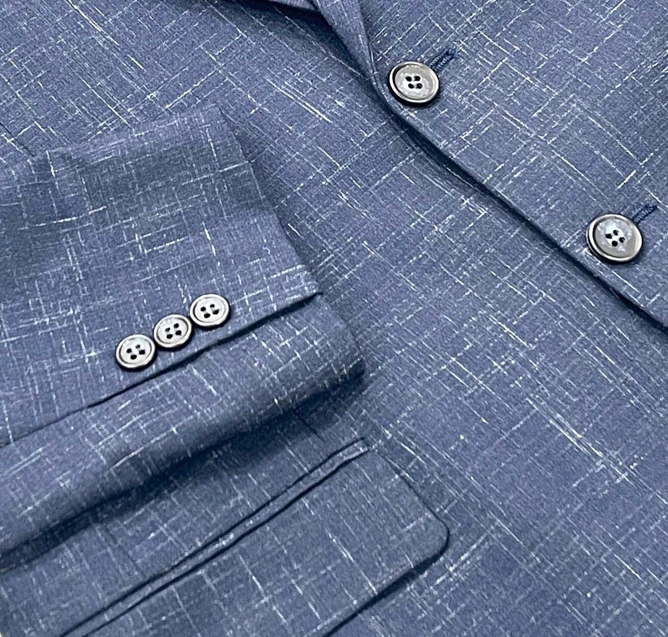 藍色交錯紋西裝外套袖子02