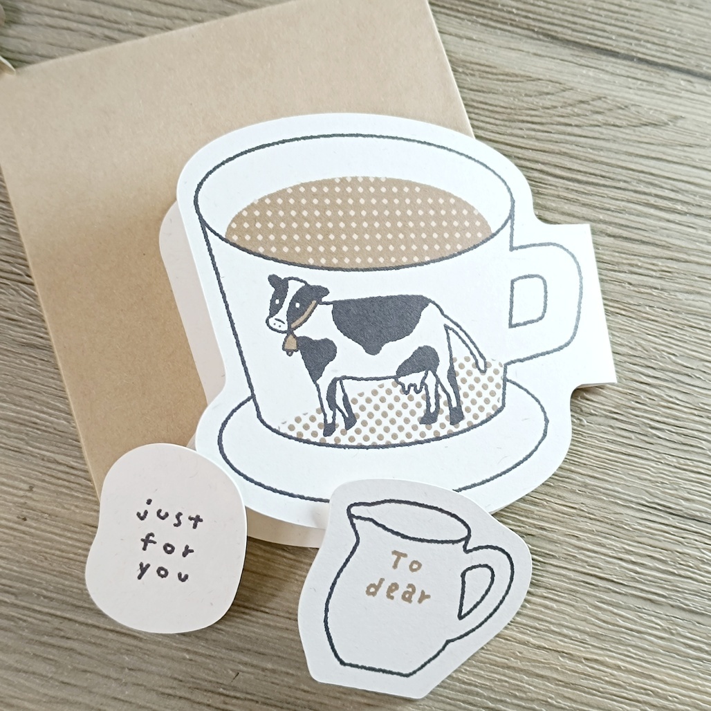 繭花．造形咖啡杯卡片 共四款