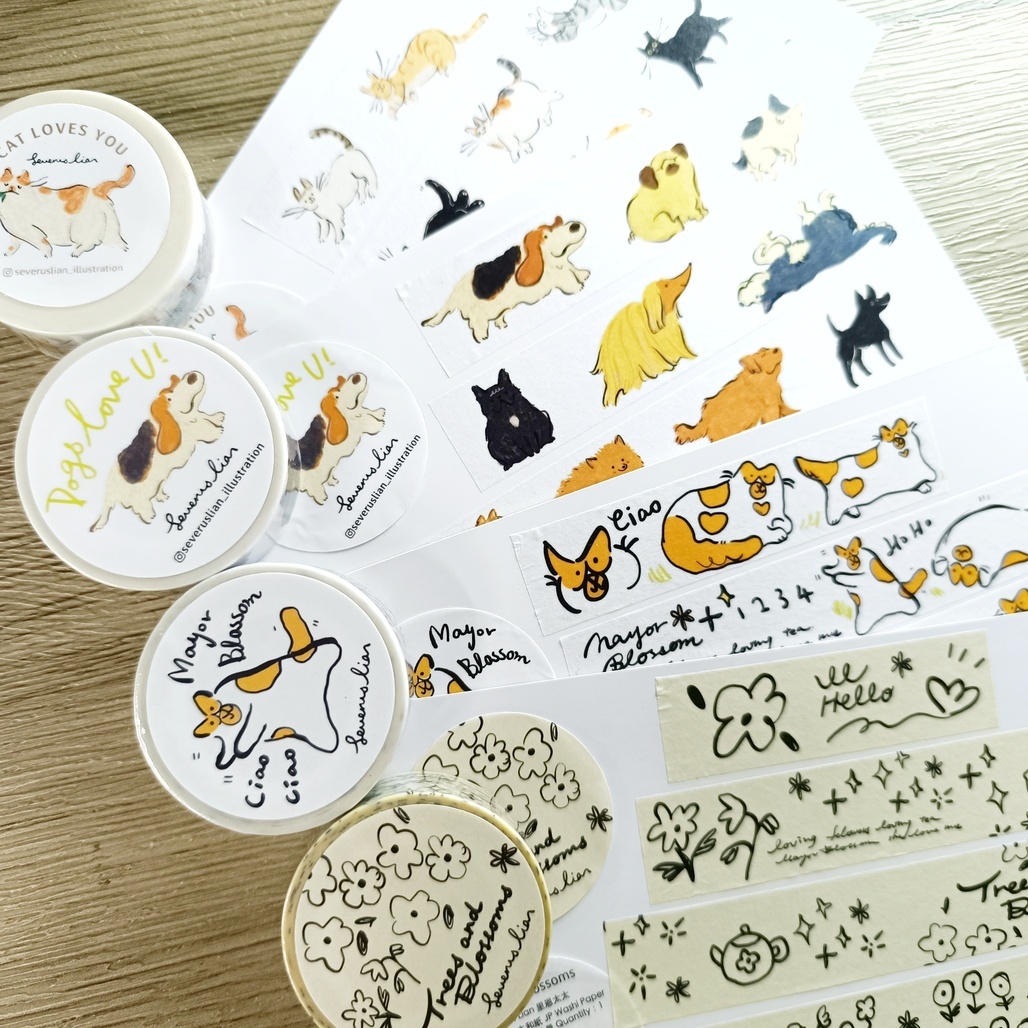 里恩太太．日本和紙膠帶 共四款