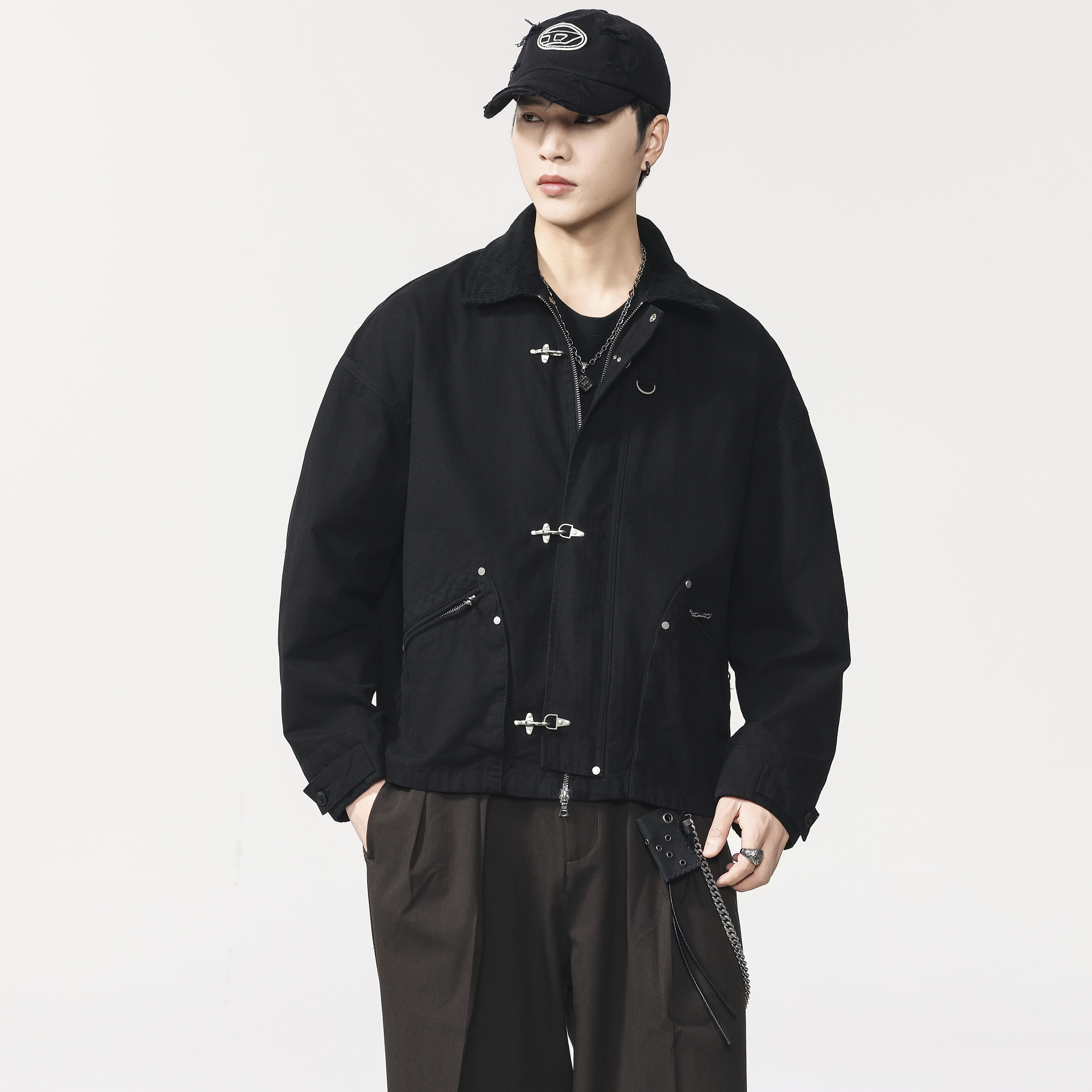 ACR 底特律 復古 翻領 飛機釦 外套