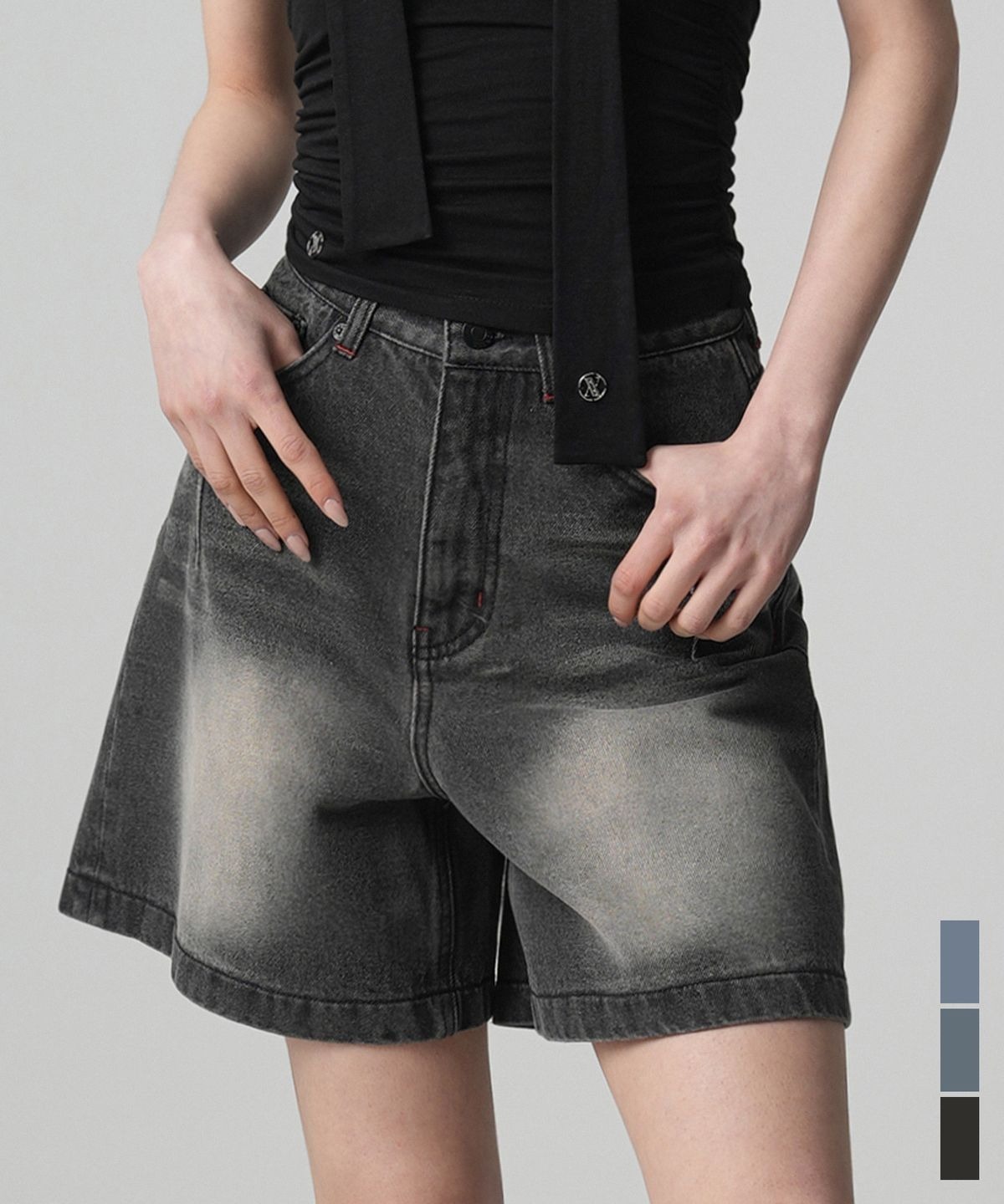 AVANDRESS Lovely Stitch Denim Shorts