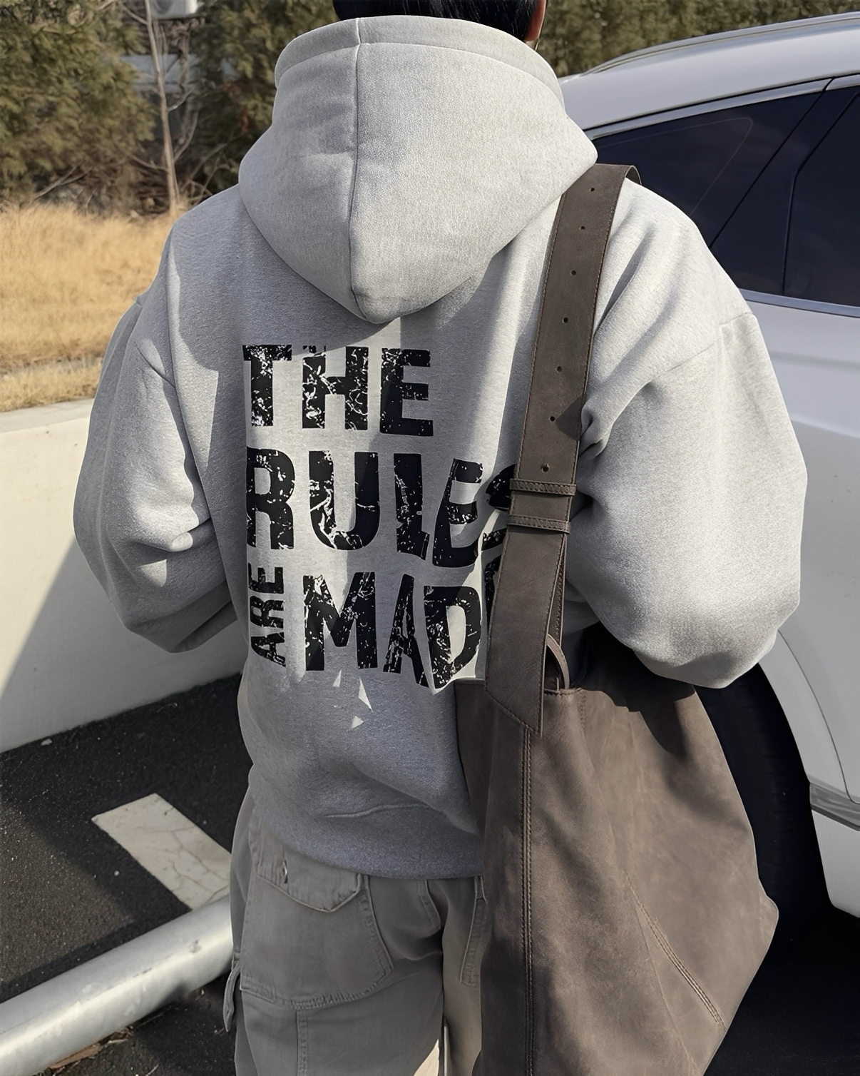 國旗 仿舊 斑駁 雙拉鏈 棉外套