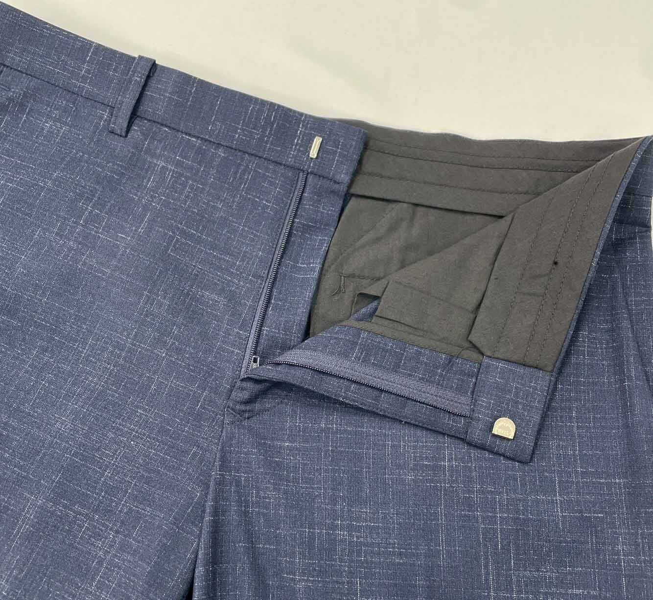 藍色交錯紋西裝褲內裡01