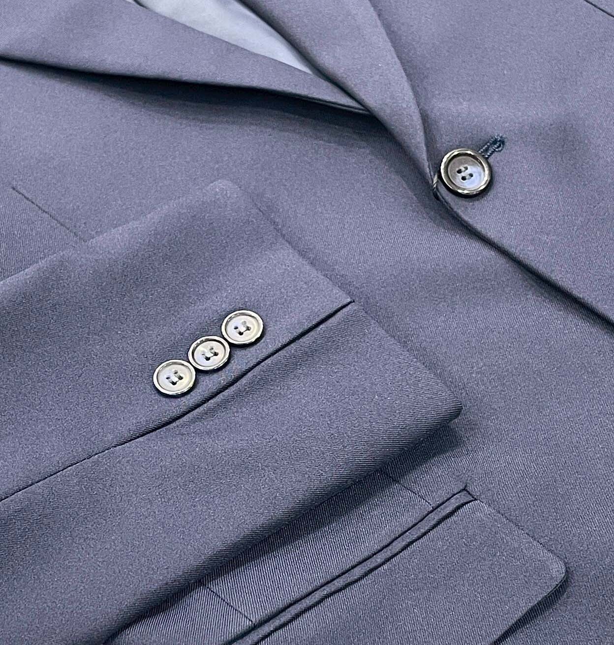 海軍藍素面西裝外套袖子01