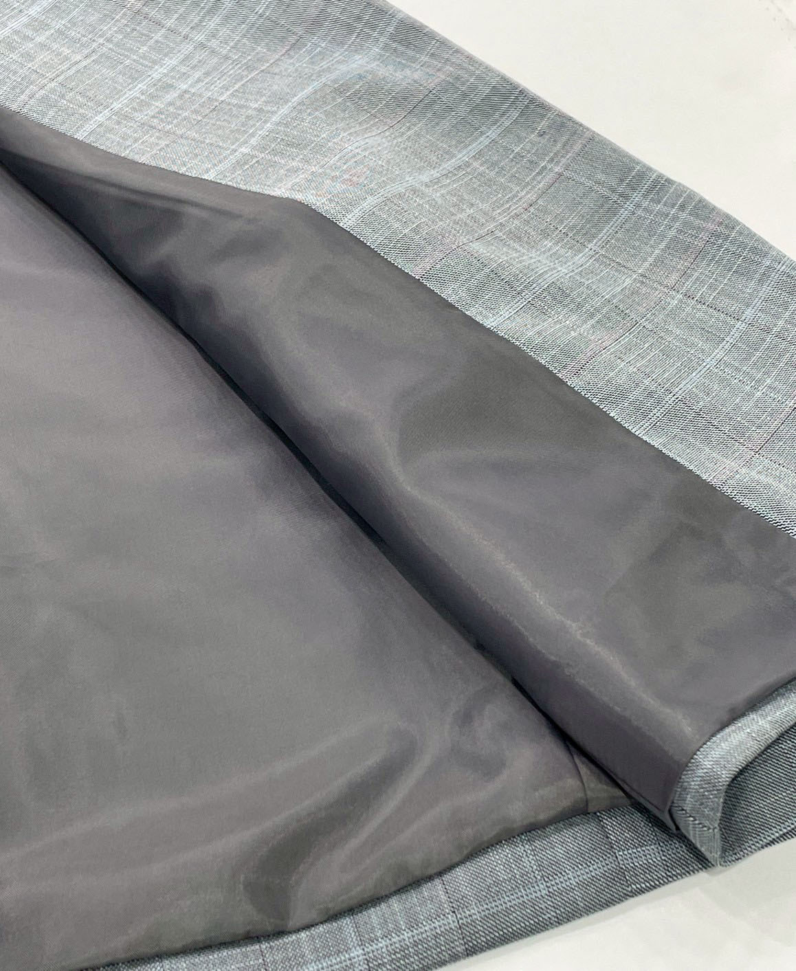 灰色方格西裝外套內裡04