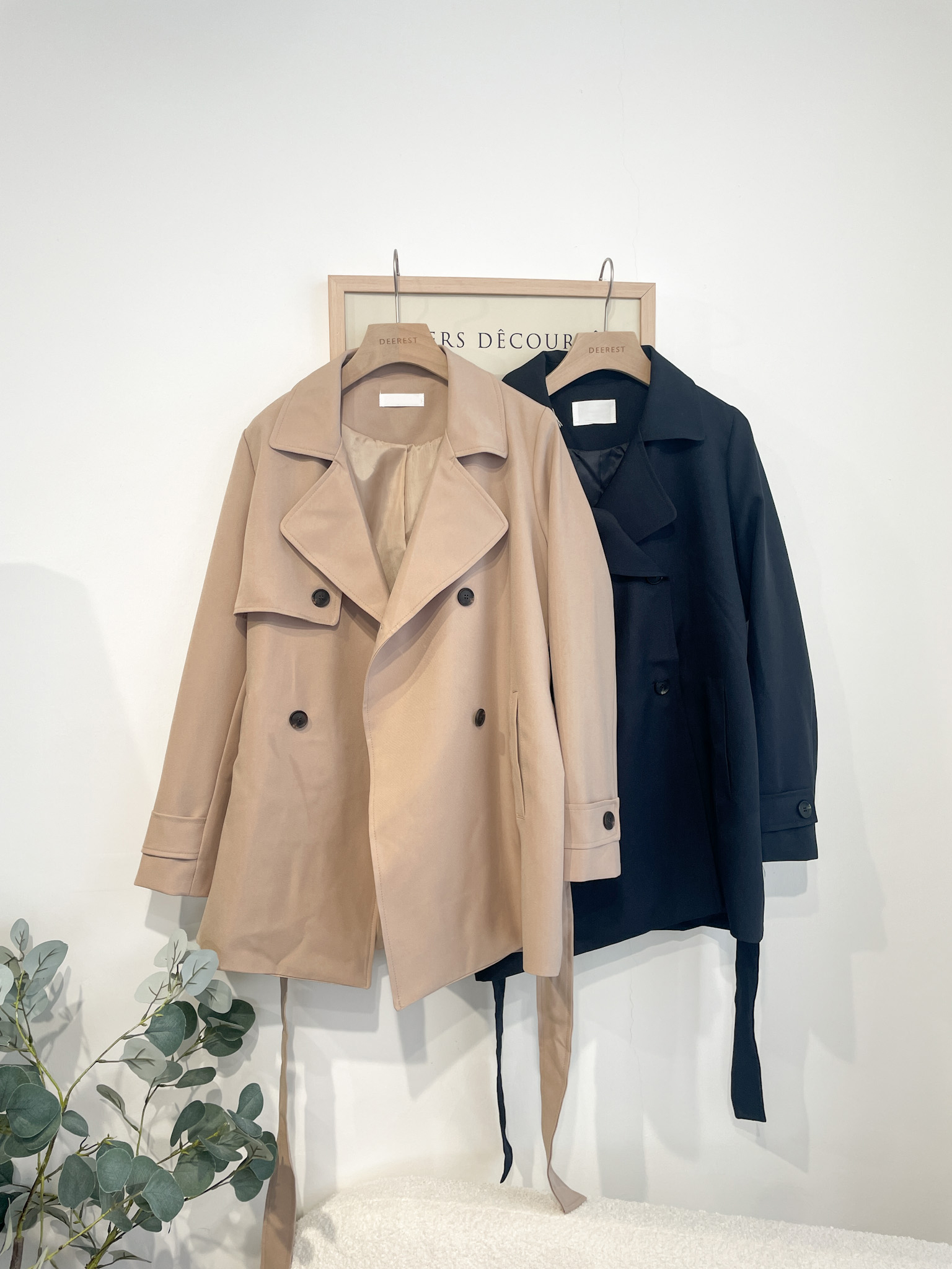 JK248 Sapphire Fall Trench Coat