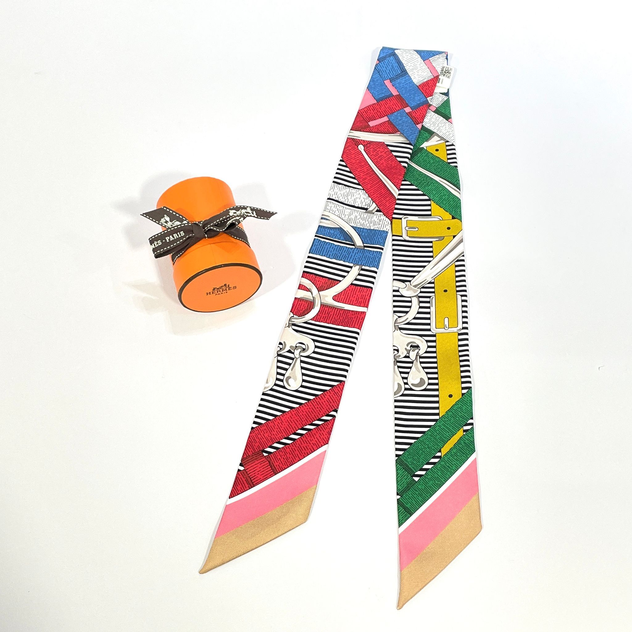 全新HERMES TWILLY H063419S 綠色/玫瑰粉/芥末色 #BRAND NEW #香榭站正品