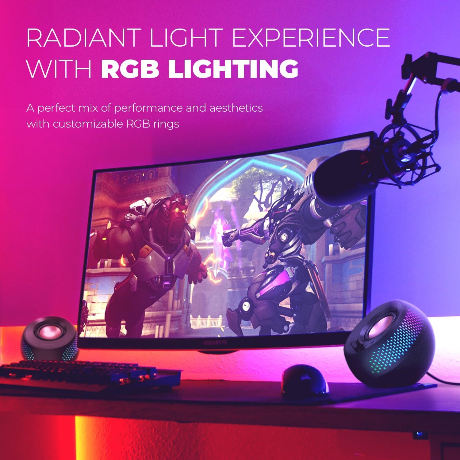 Creative Pebble X RGB 2.0 USB-C 電腦喇叭