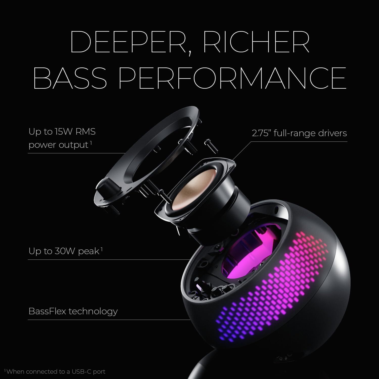 Creative Pebble X Plus 2.1聲道電腦喇叭