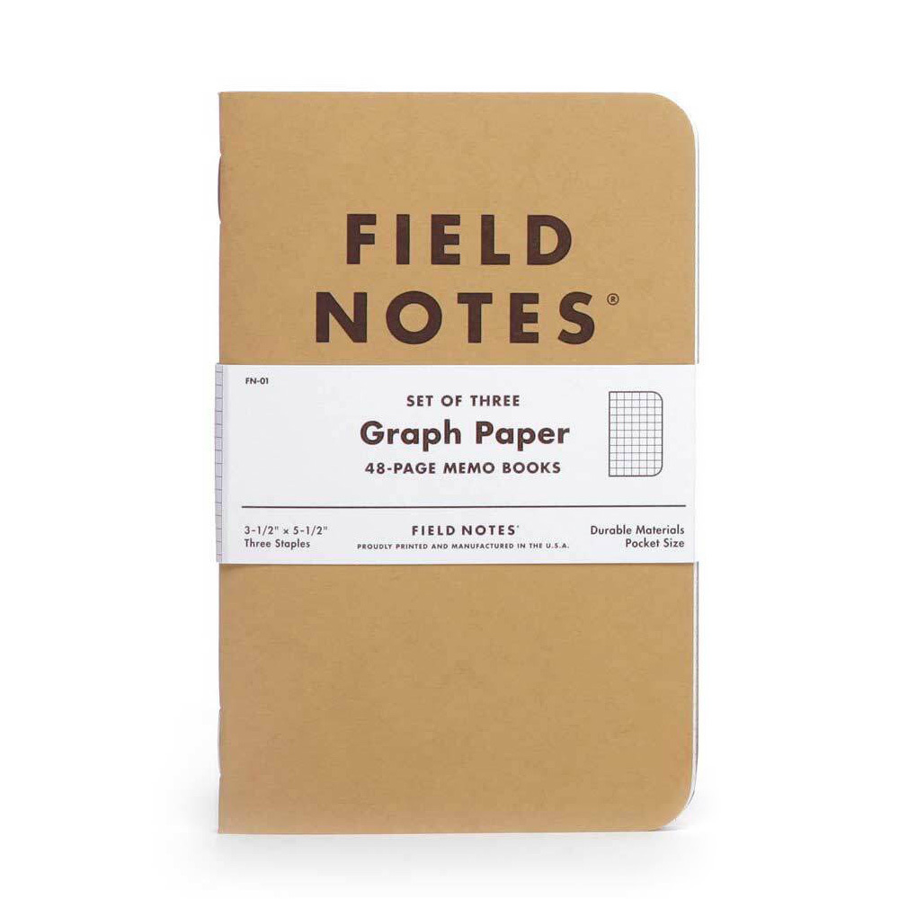 FIELD NOTES 牛皮色經典筆記本 方格 單本