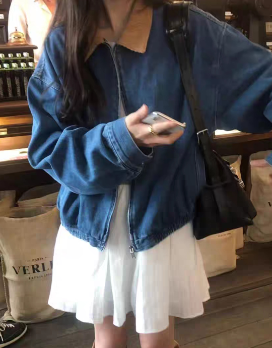 ᴷᴼᴿᴱᴬ 🇰🇷Object韓系清爽俏皮活潑復古牛仔外套(兩色)