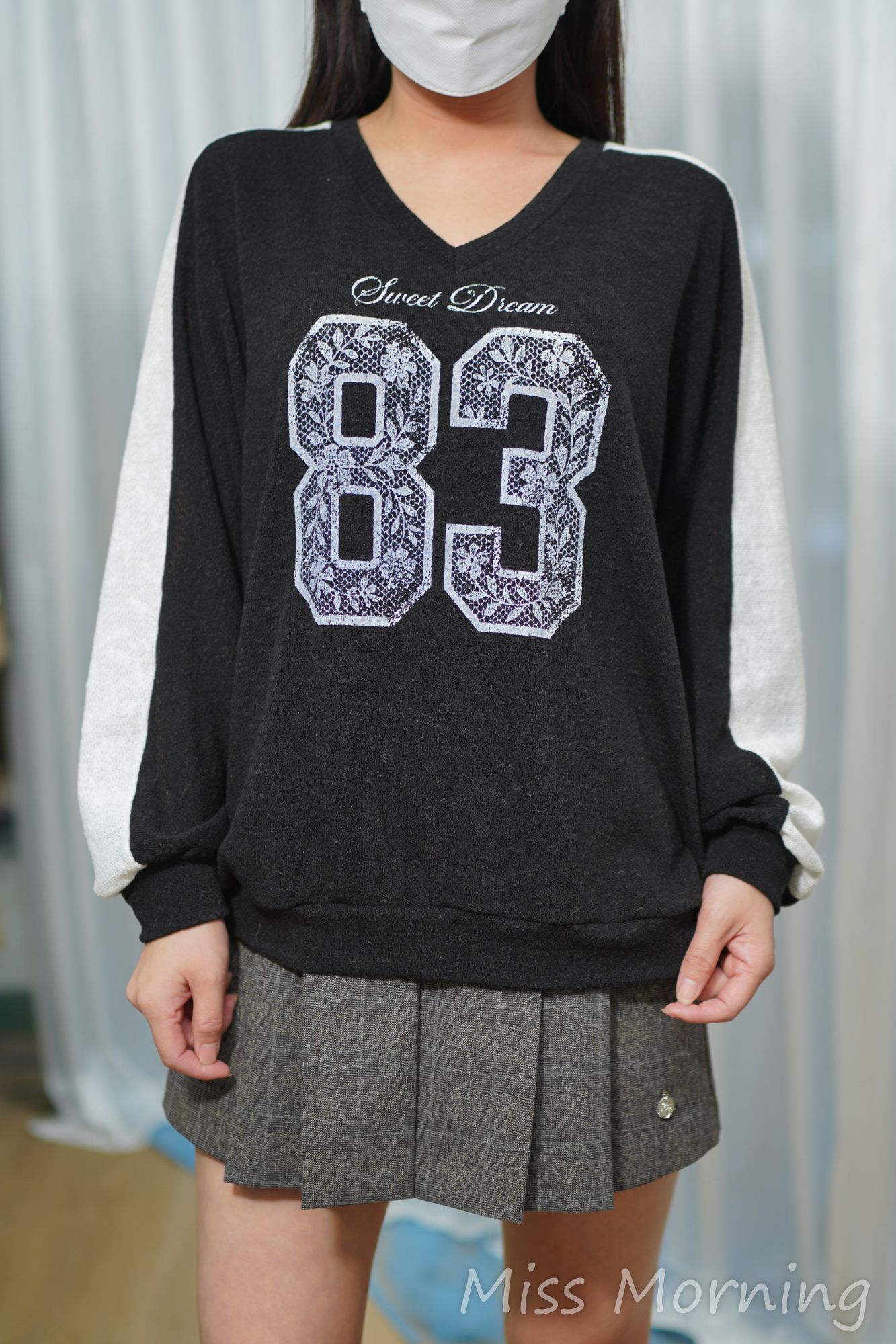 鬆身顯瘦既拼色上衣(14831)