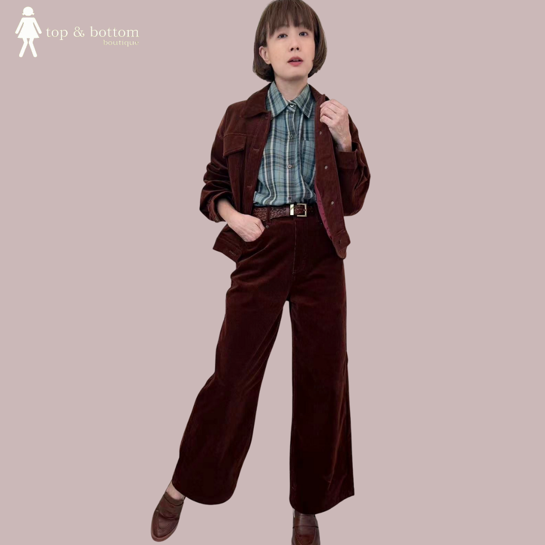 CORDUROY WIDE LEG PANT