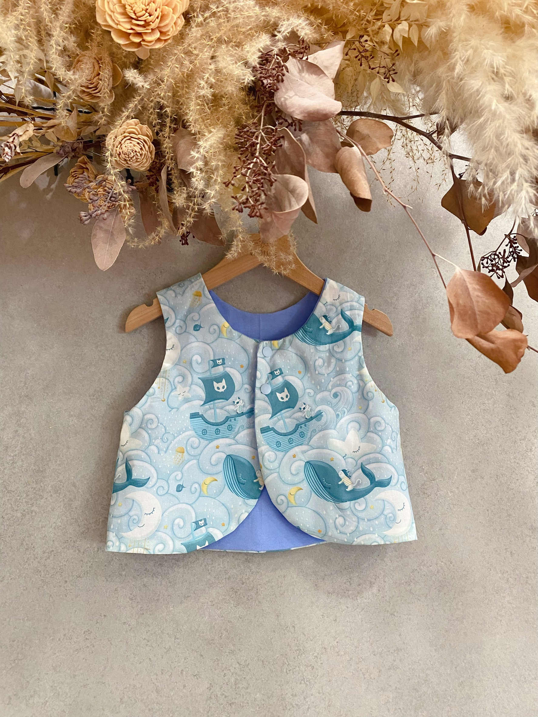 鯨魚貓船長 夏季背心（90）