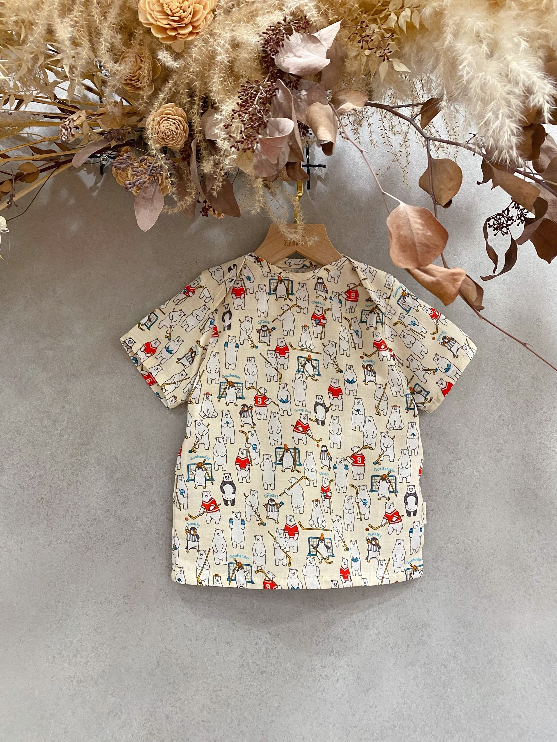 黃北極熊 開肩上衣（90）