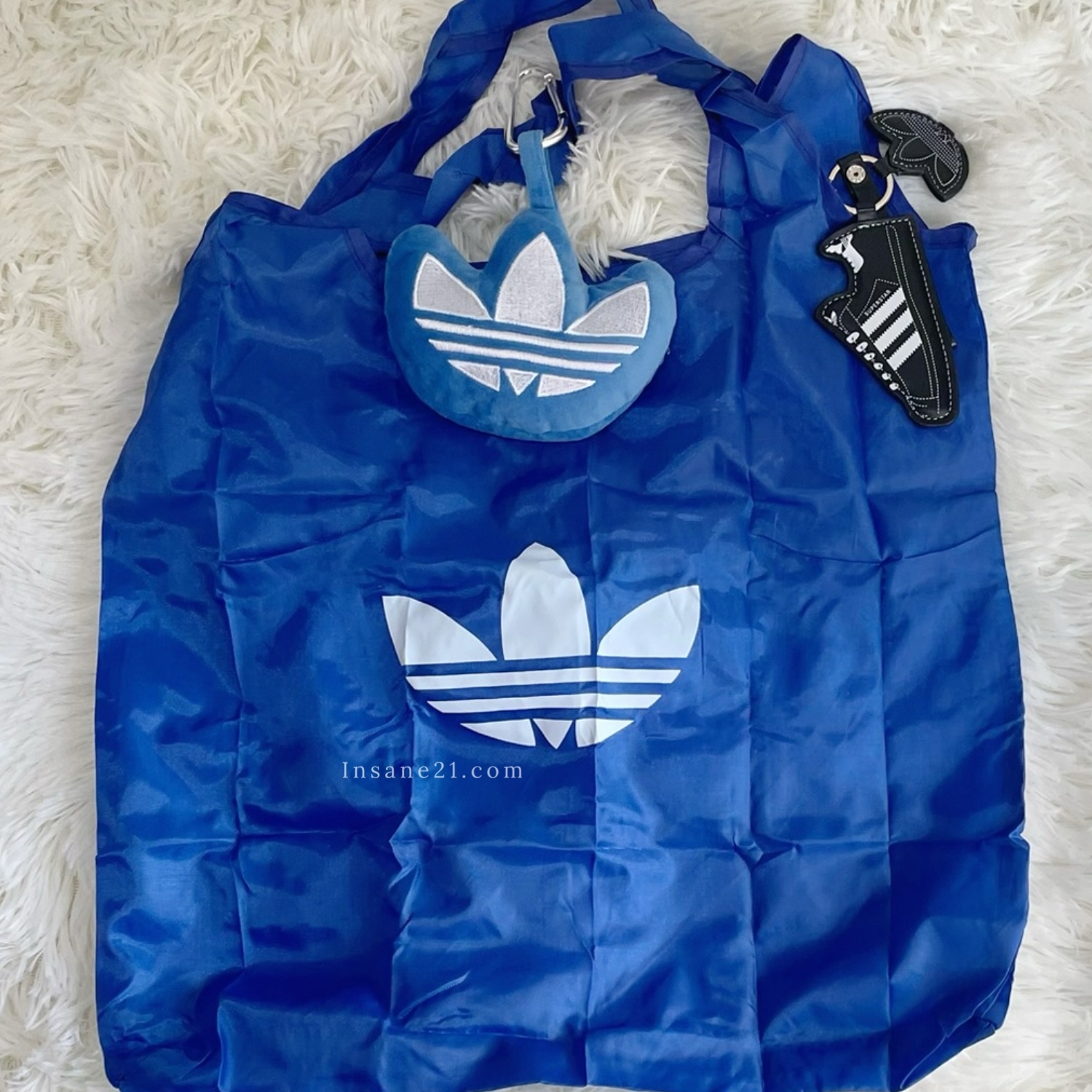 ADIDAS LOGO 三葉草造型購物袋 收納 環保袋 掛飾 愛迪達