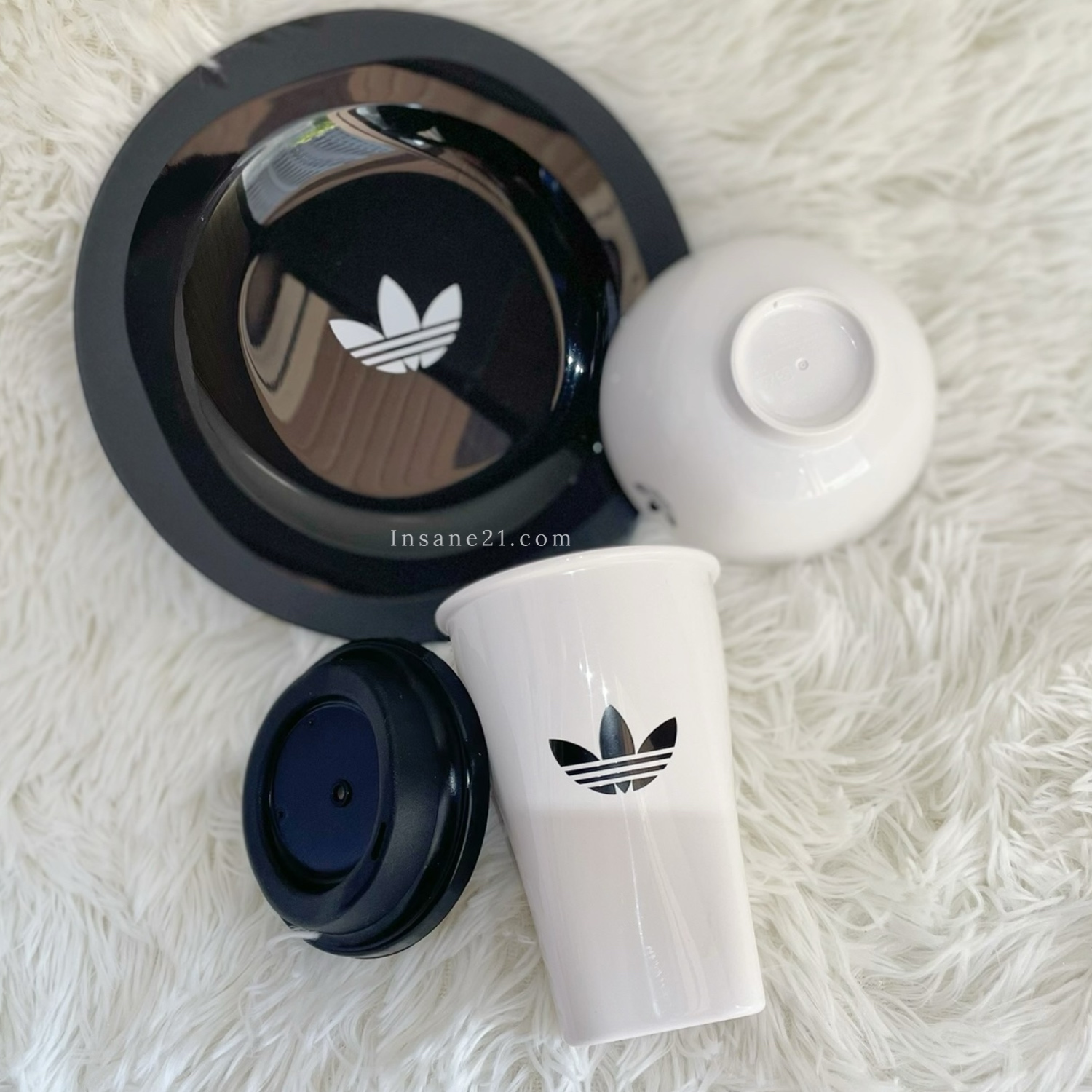 ADIDAS 碗盤 水杯 餐具組 環保材質 三葉草LOGO 愛迪達