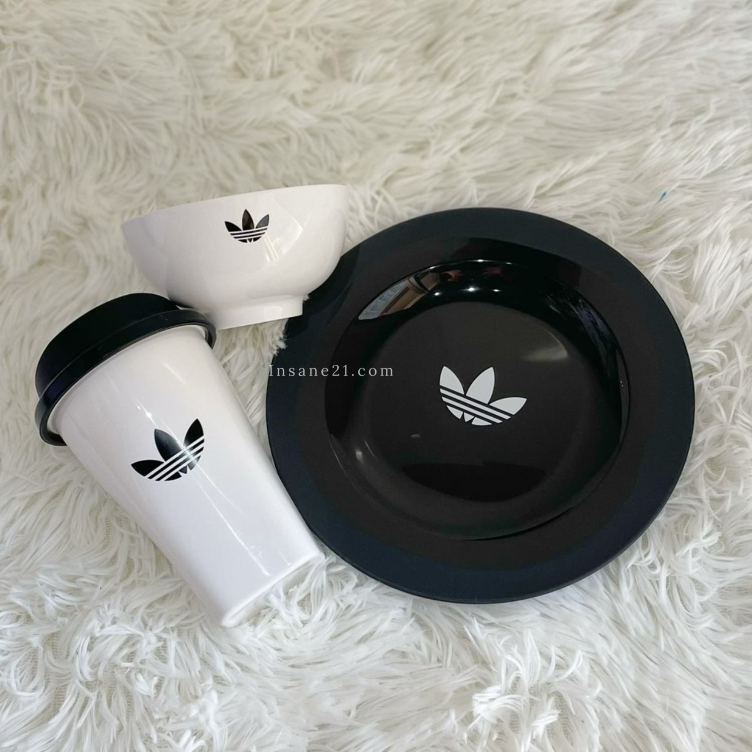 ADIDAS 碗盤 水杯 餐具組 環保材質 三葉草LOGO 愛迪達