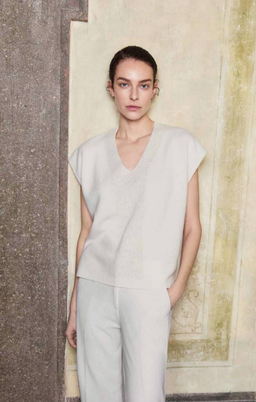 Amina Rubinacci 純淨線條針織背心