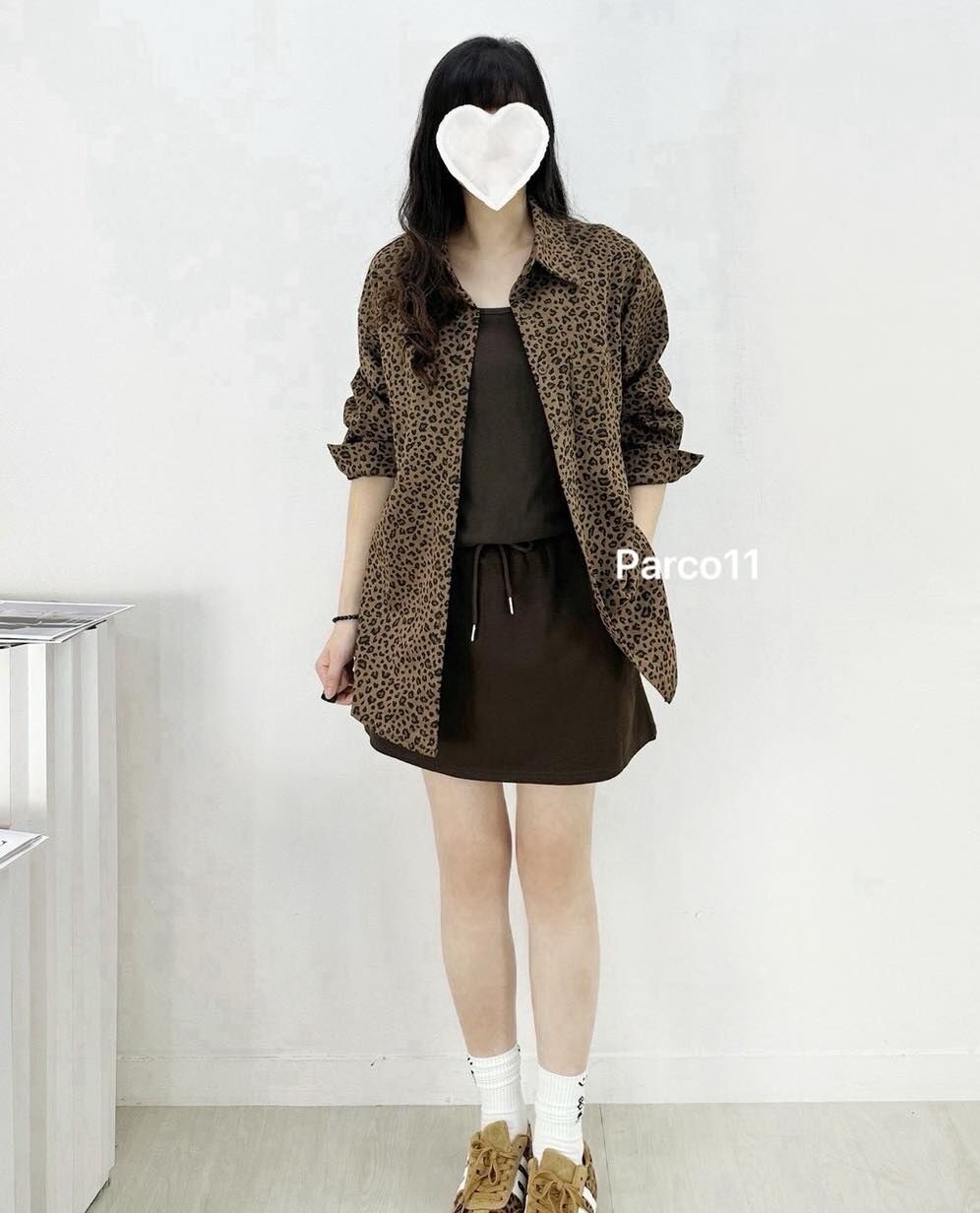 【時髦姐姐豹紋三件套裝組】（現貨）