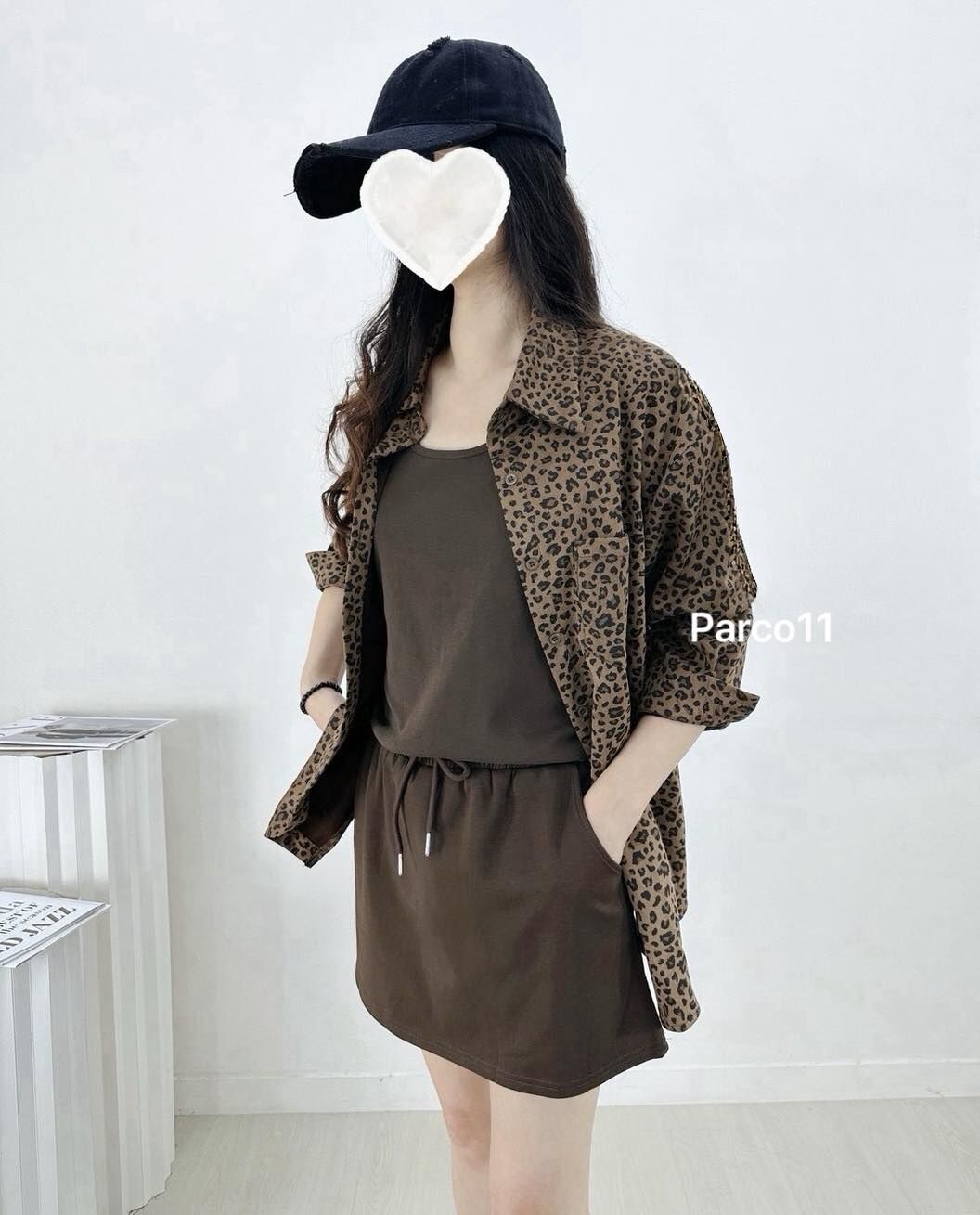 【時髦姐姐豹紋三件套裝組】（現貨）