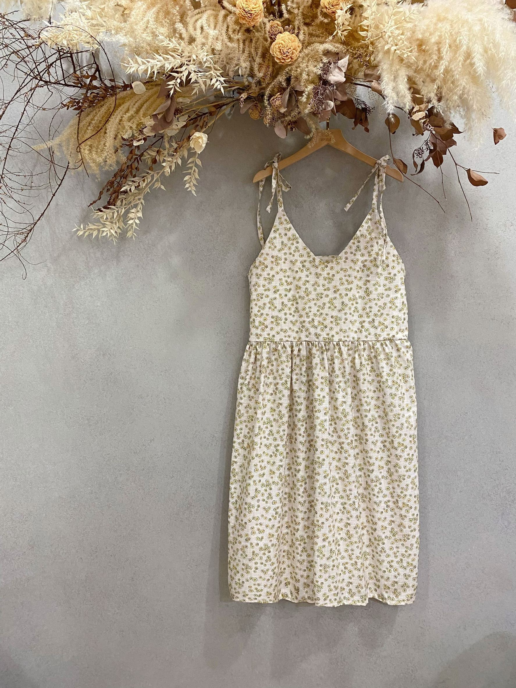 小碎花 媽咪綁帶娃娃洋裝