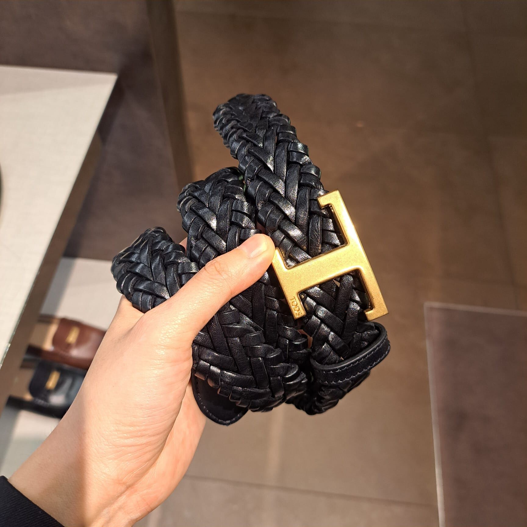 Tods XCMCQR New T belt 30mm black