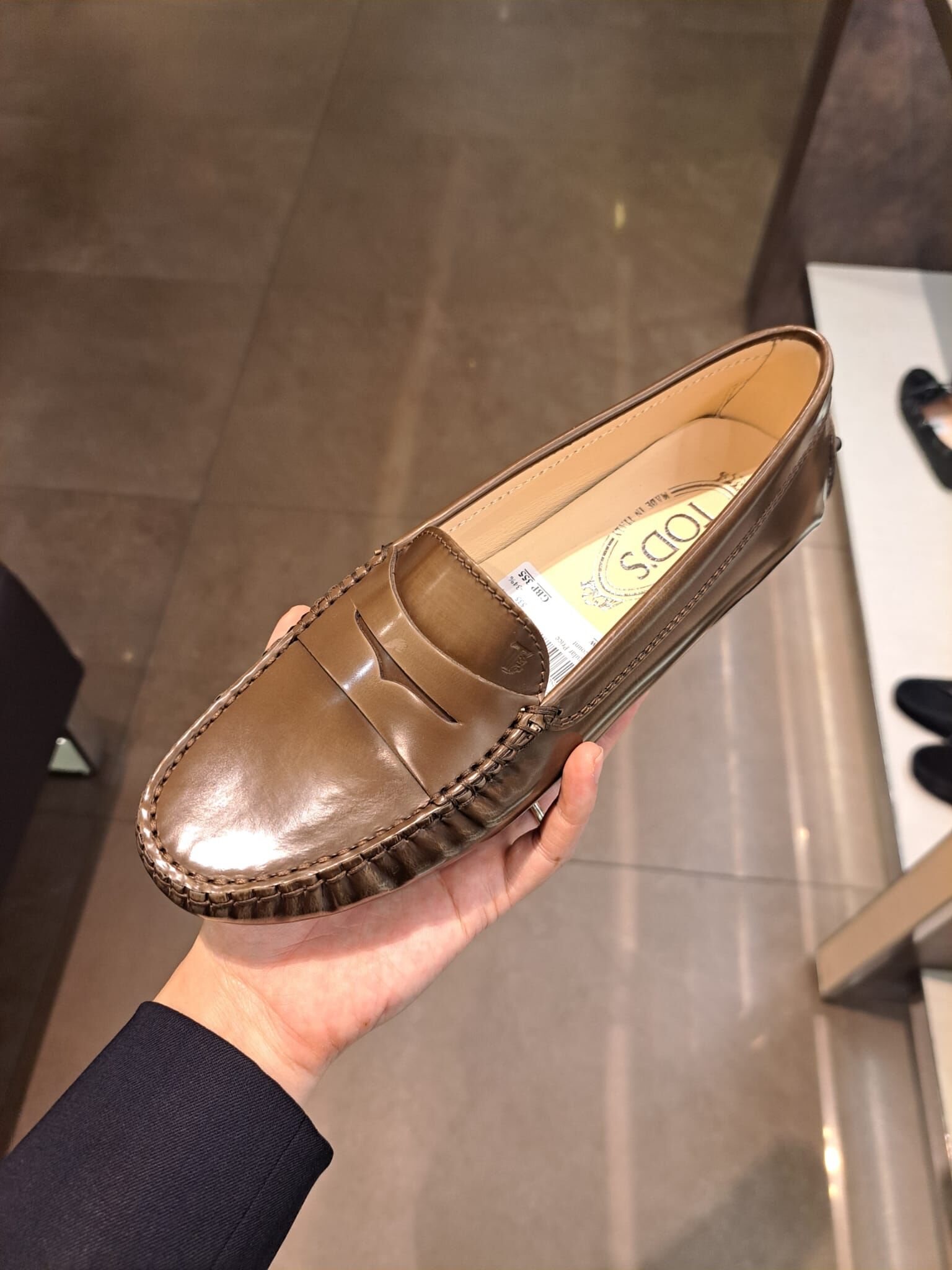 Tod's Gommini Mocassino Patent leather Loafer Brown XXW00