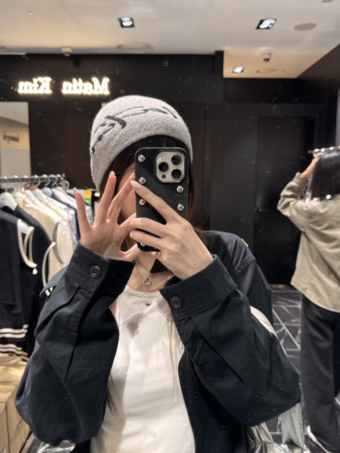 <寧寧同款🧚🏻>Matin Kim 草寫LOGO針織毛帽