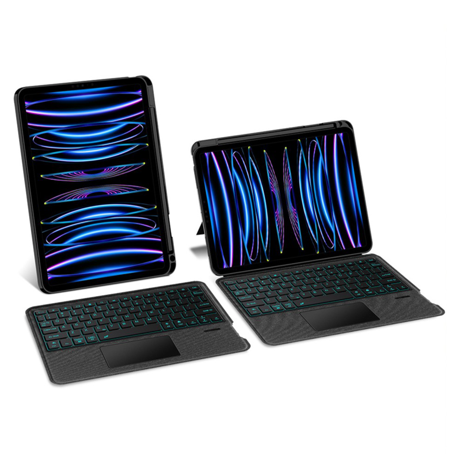 XPRO - Modern Keyboard - iPad Pro Keyboard Case 可分離式磁吸鍵盤皮革蓋面底殼高度防撞筆槽平板保護硬殼