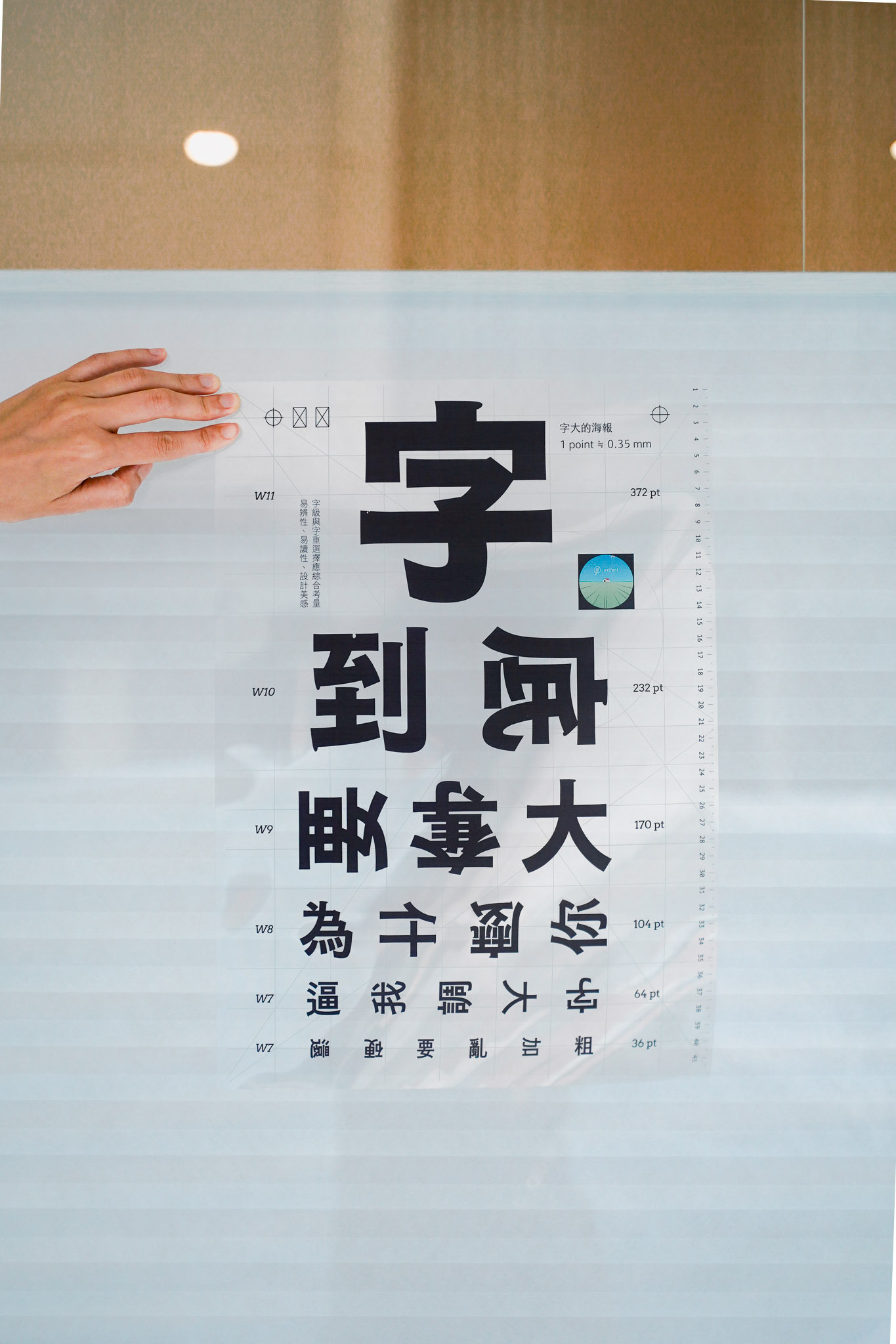 justfont．字力檢查表 A3 透明海報