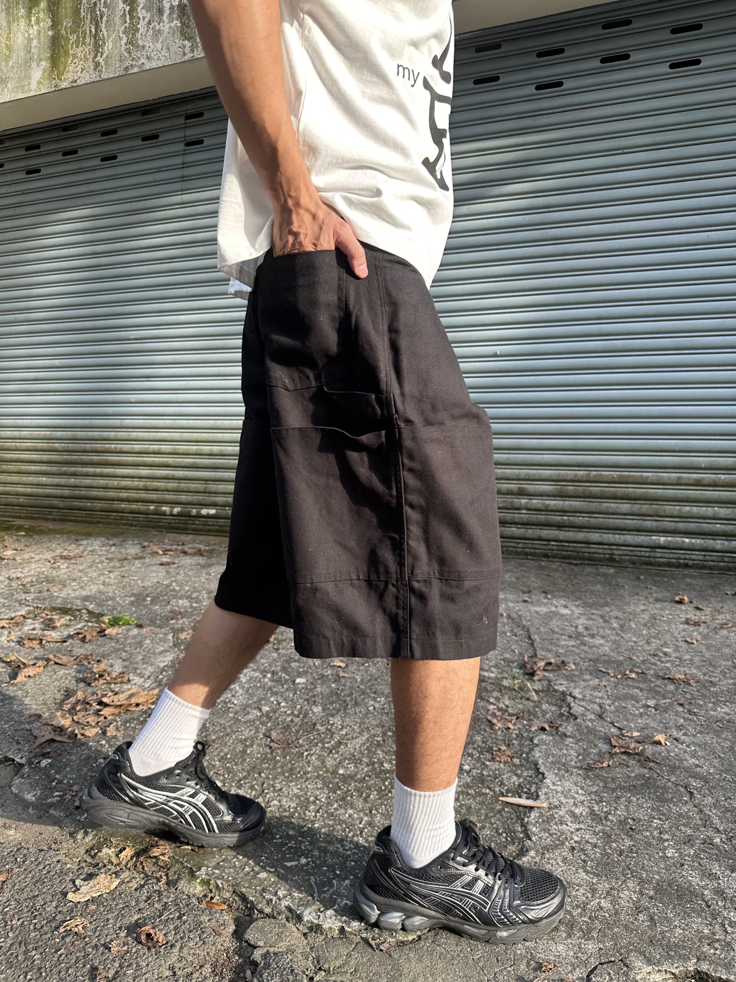 工裝感 大口袋 街頭 膝下 五分褲 短褲