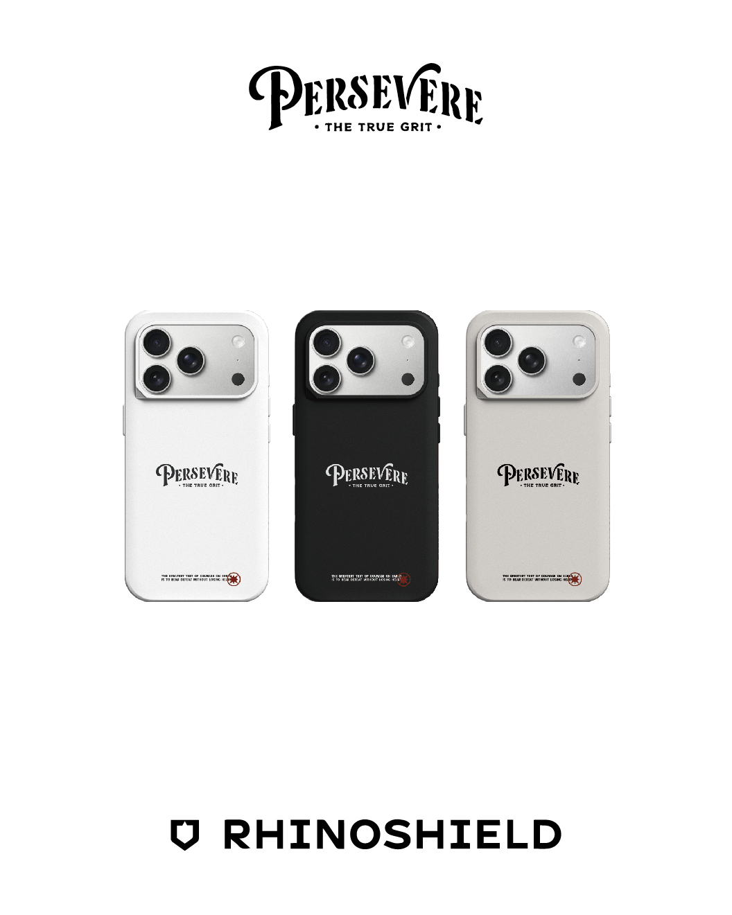 PERSEVERE 犀牛盾 手機殼 聯名款 黑/淺灰 x RHINOSHIELD ICONIC IPHONE CASE