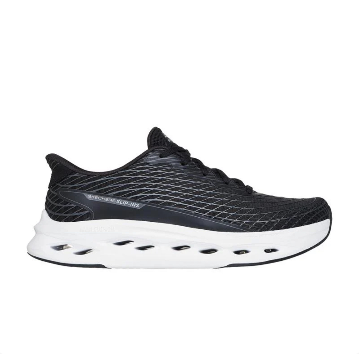Sketchers - 男裝MAX CUSHIONING GLIDE-STEP 跑步鞋 220425/BKW