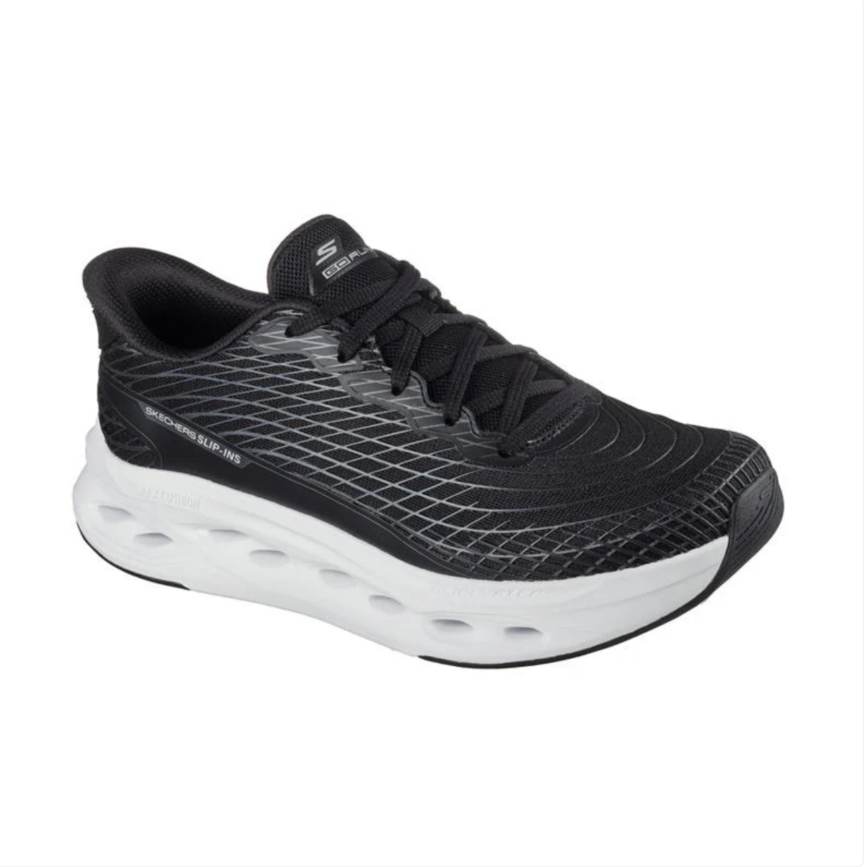 Sketchers - 男裝MAX CUSHIONING GLIDE-STEP 跑步鞋 220425/BKW