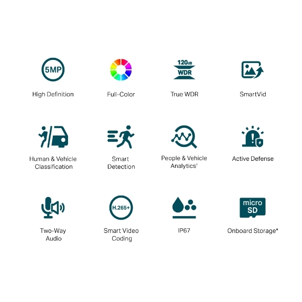 TP-Link VIGI C350 VIGI 5MP Full-Color Bullet Network Camera 2.8mm