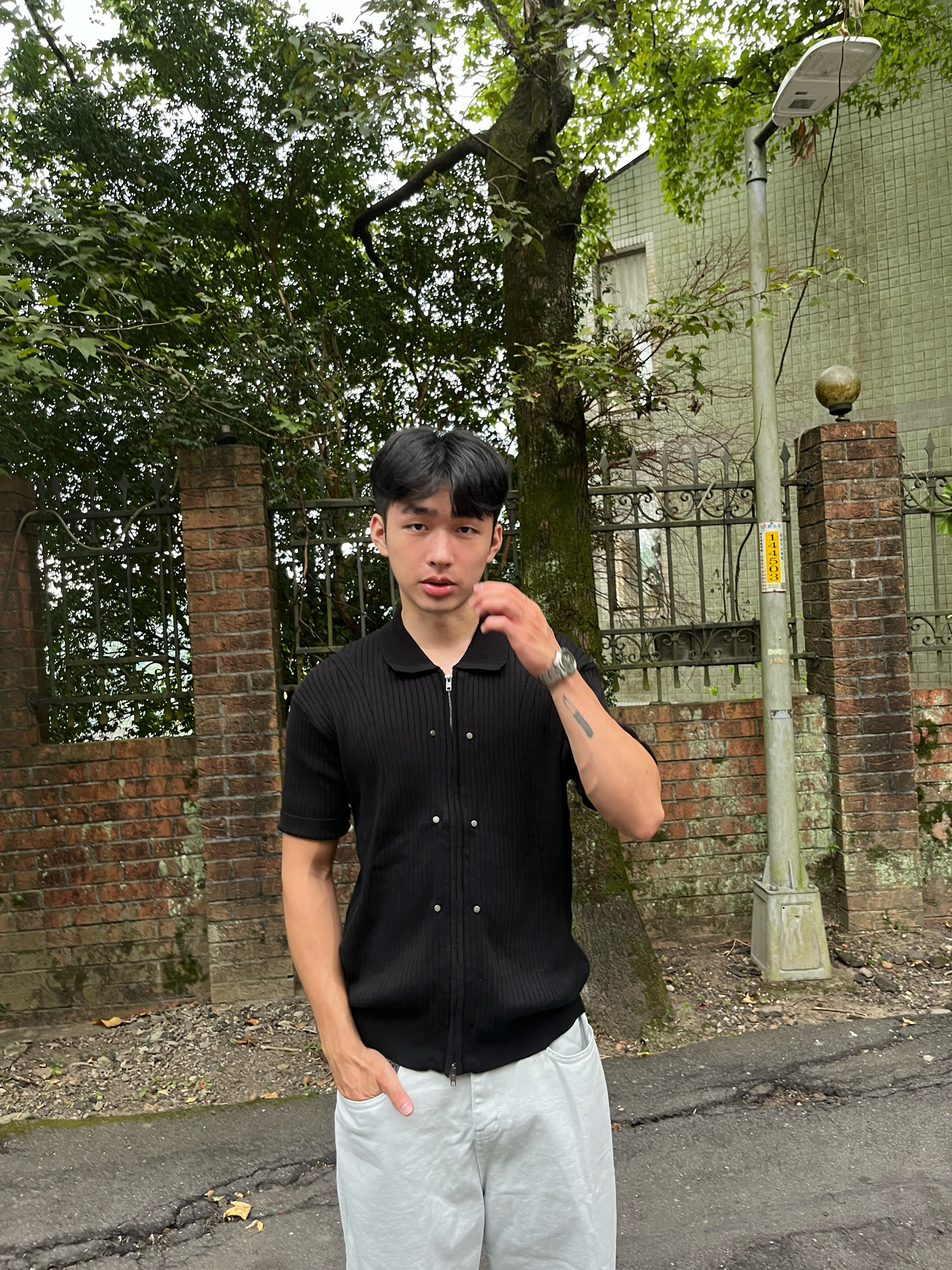 卯丁 Polo 微奢感 雙拉鍊 短袖